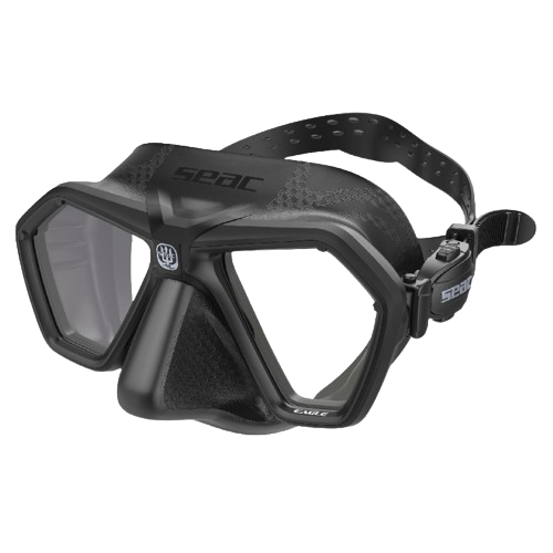SEAC Eagle Dive Mask, Front View, Black/Black