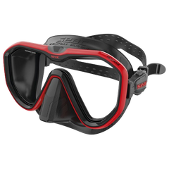seac appeal dive mask black/red front view