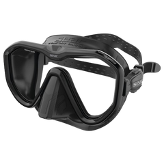 seac appeal dive mask black/black front view