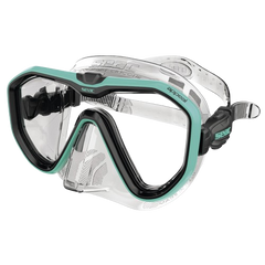 seac appeal dive mask clear/tiffany front view