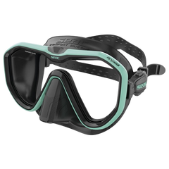 seac appeal dive mask black/tiffany front view
