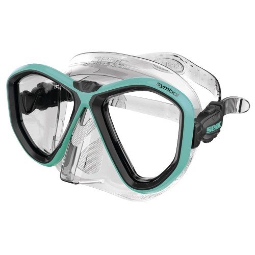 SEAC Diving Mask, Front View, Clear/Tiffany