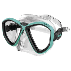 SEAC Diving Mask, Front View, Clear/Tiffany