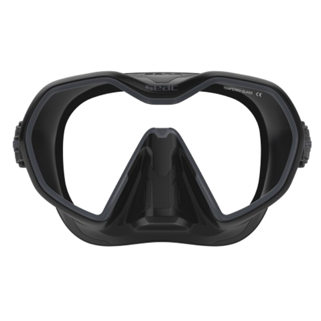seac icona dive mask black charcoal front view