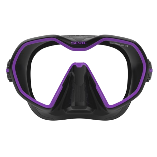 seac icona dive mask black lilac front view