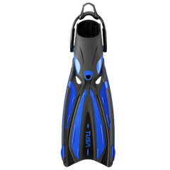 TUSA Open Heel Solla Dive Fins w/ Bungee Strap Cobalt Blue