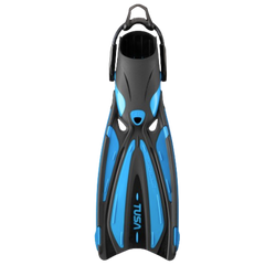 TUSA Open Heel Solla Dive Fins w/ Bungee Strap Fishtail Blue