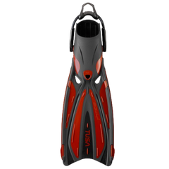 TUSA Open Heel Solla Dive Fins w/ Bungee Strap Metallic Dark Red