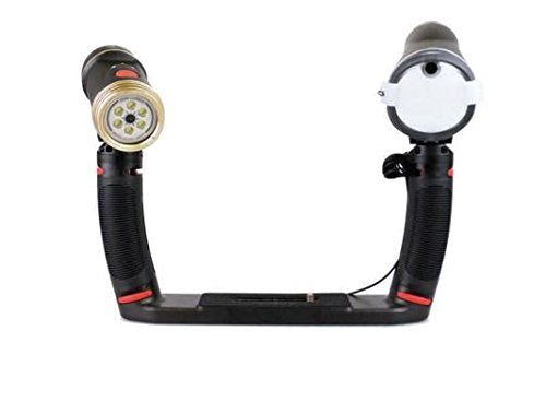 SeaLife SL964 Sea Dragon Duo 2300 UW Photo/Video LED Dive Light & Flash Set with Flex-Connect Dual Tray & Arm Grips