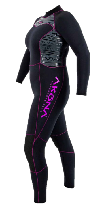 Akona Women's 5mm Quantum Stretch Full Suit Wetsuit Magenta