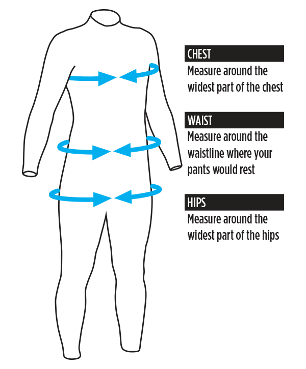 Aqua Lung Men's 3mm AquaFlex Wetsuit Size Chart