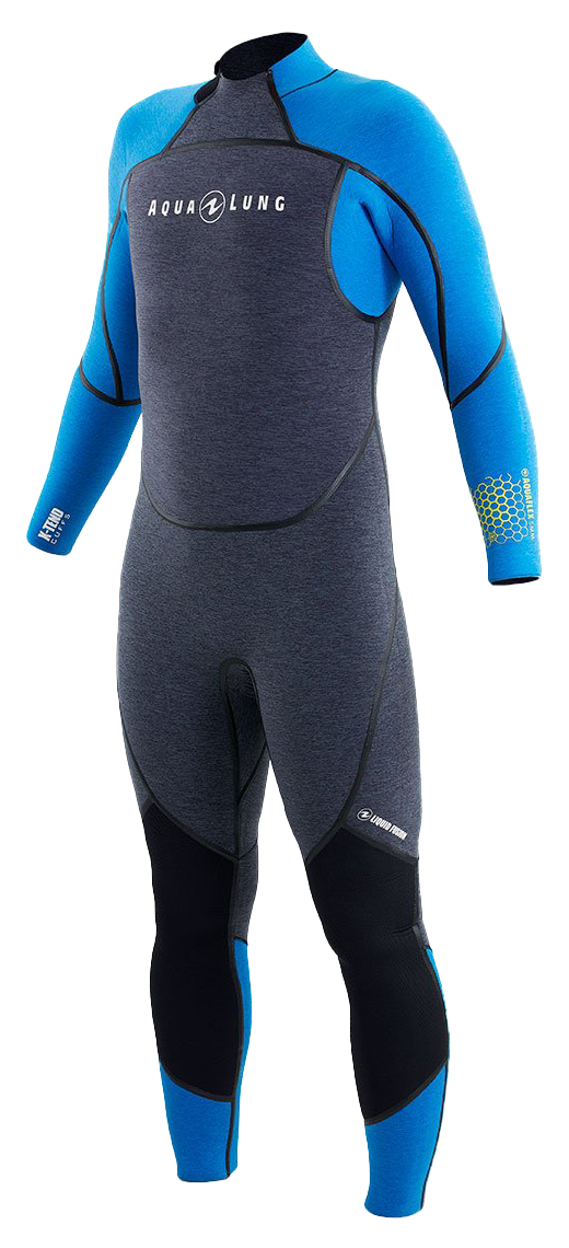 Aqua Lung Men's 7mm AquaFlex Wetsuit Grey/Blue