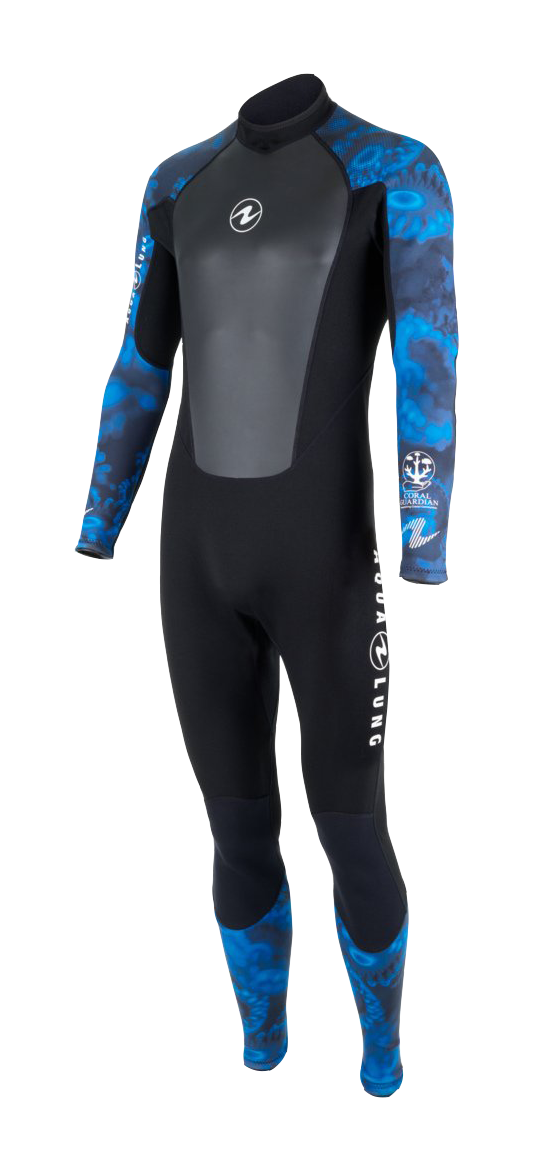 Aqua Lung Men's HydroFlex 1mm Wetsuit Black/Blue Camo 