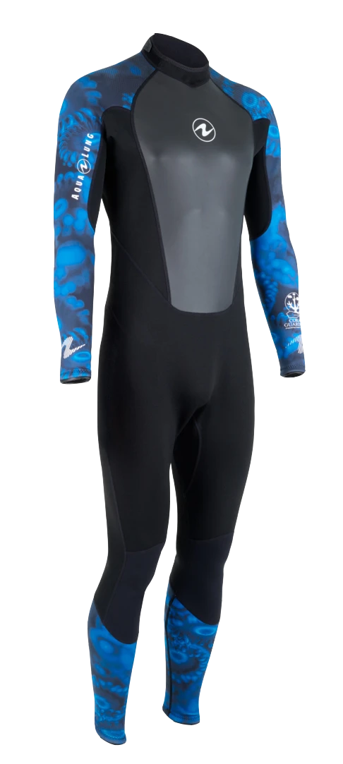 Aqua Lung Men's HydroFlex 1mm Wetsuit Black/Blue Camo