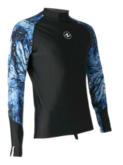 Aqua Lung Men's Long Sleeve Aqua Rash Guard Navy/White