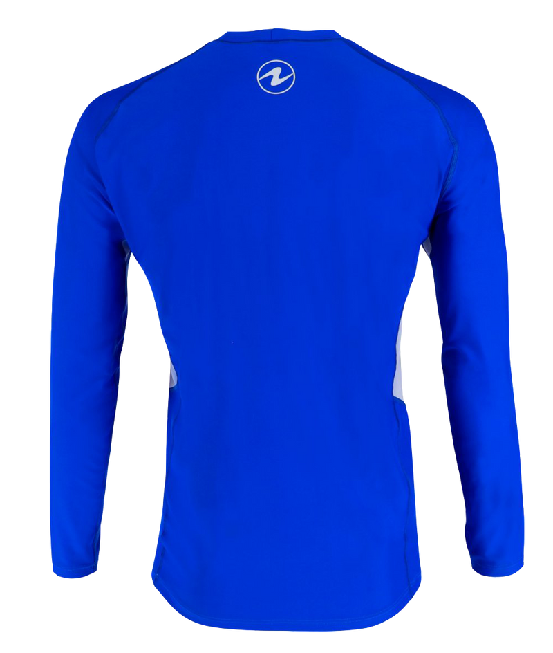 Aqua Lung Men's Loose Fit Long Sleeve Rash Guard Blue