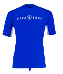 Aqua Lung Men's Loose Fit Short Sleeve Rash Guard Blue