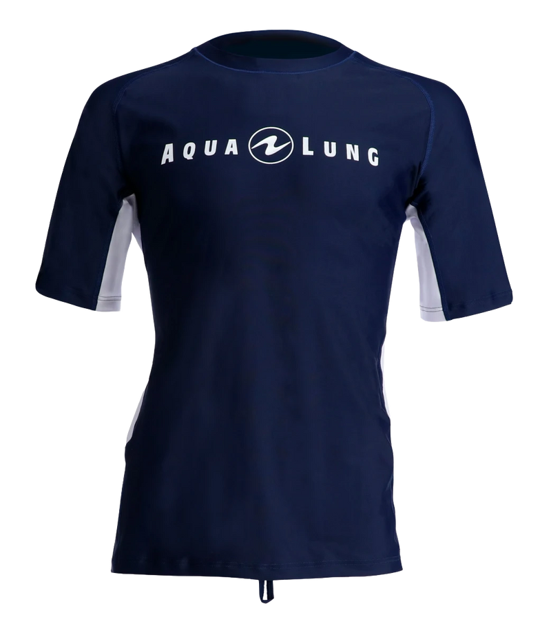 Aqua Lung Men's Loose Fit Short Sleeve Rash Guard Navy