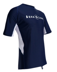 Aqua Lung Men's Loose Fit Short Sleeve Rash Guard Navy