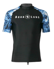 Aqua Lung Men's Short Sleeve Aqua Rash Guard Navy/White