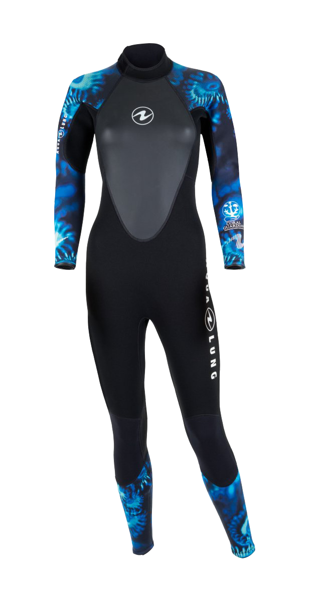 Aqua Lung Women's HydroFlex 1mm Wetsuit Black/Blue Camo