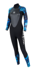 Aqua Lung Women's HydroFlex 3mm Wetsuit Black/Blue Camo