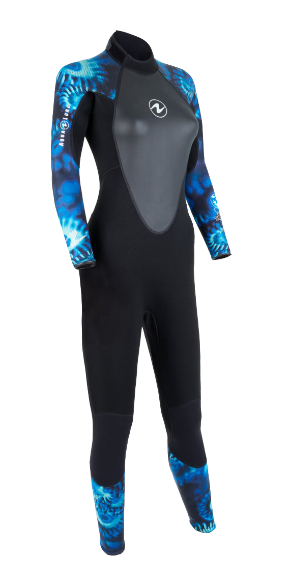 Aqua Lung Women's HydroFlex 3mm Wetsuit Black/Blue Camo