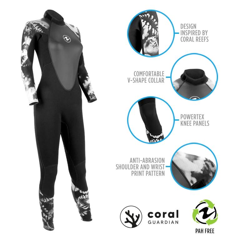 Aqua Lung Women's HydroFlex 3mm Wetsuit Black/White Camo