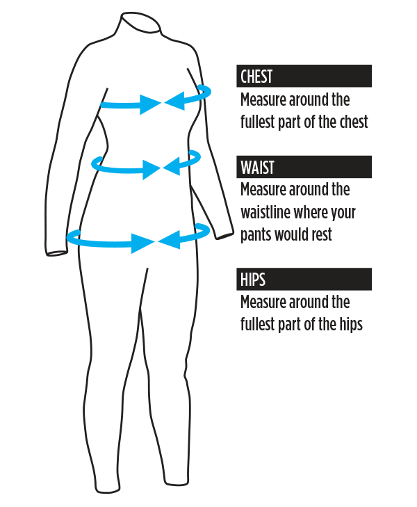 Aqua Lung Women's HydroFlex 3mm Wetsuit Size Chart