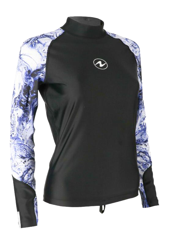 Aqua Lung Women's Long Sleeve Aqua Rash Guard Purple/White