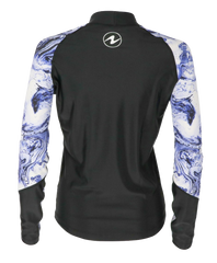 Aqua Lung Women's Long Sleeve Aqua Rash Guard Purple/White