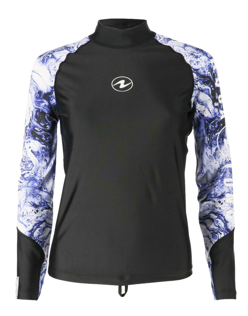 Aqua Lung Women's Long Sleeve Aqua Rash Guard Purple/White