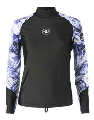 Aqua Lung Women's Long Sleeve Aqua Rash Guard Purple/White