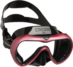 Cressi A1 Mask w Anti-Fog Lens - Black & Pink 