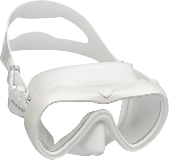 Cressi A1 Mask w Anti-Fog Lens - White