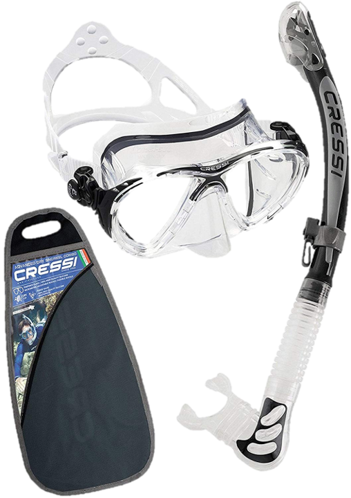 Cressi Big Eyes Evolution & Alpha Ultra Dry Snorkel Combo