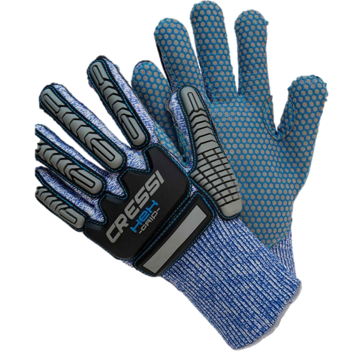 Cressi Hex Grip Gloves - Blue