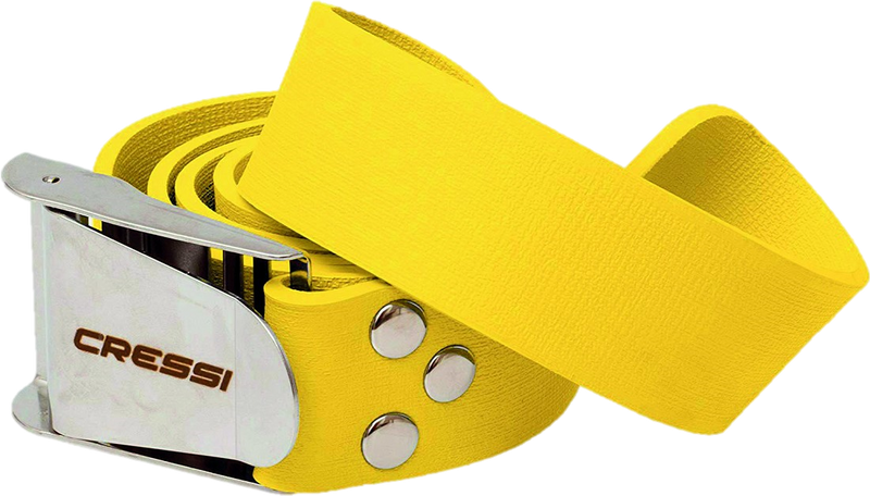 Cressi Quick-Release Elastic Belt w/ Metal Buckle - Yellow