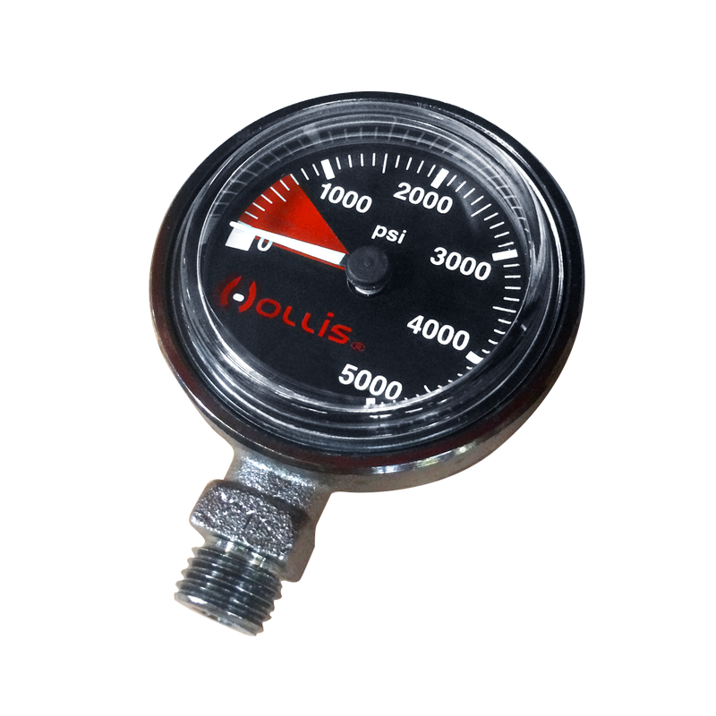 Hollis Low-Profile Brass Pressure Gauge