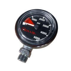 Hollis Low-Profile Brass Pressure Gauge