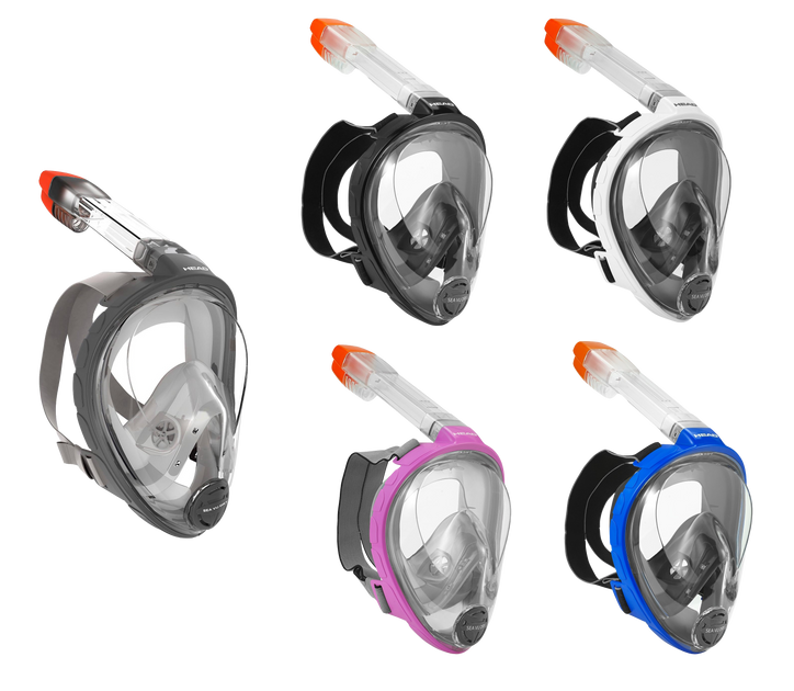 Beach Mask Sea VU Dry Full Face Snorkeling Mask | Beach Cities Scuba