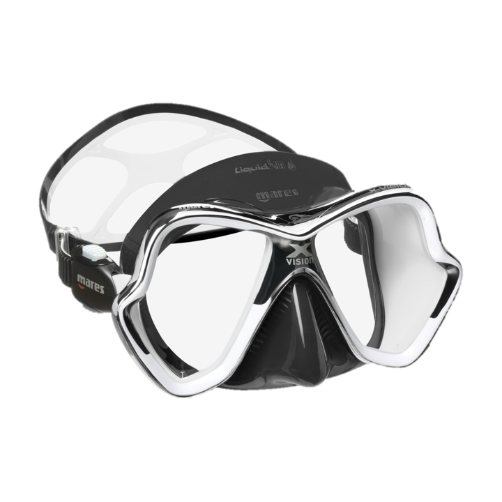 Mares X-Vision Chrome Liquidskin Mask - Black & White