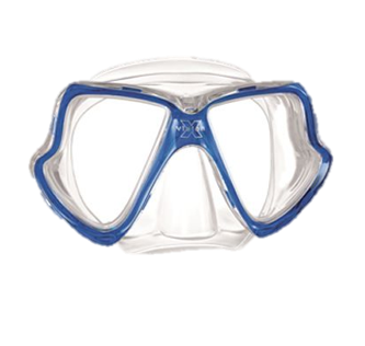 Mares X-Vision Mid Dive Mask - Clear & Blue