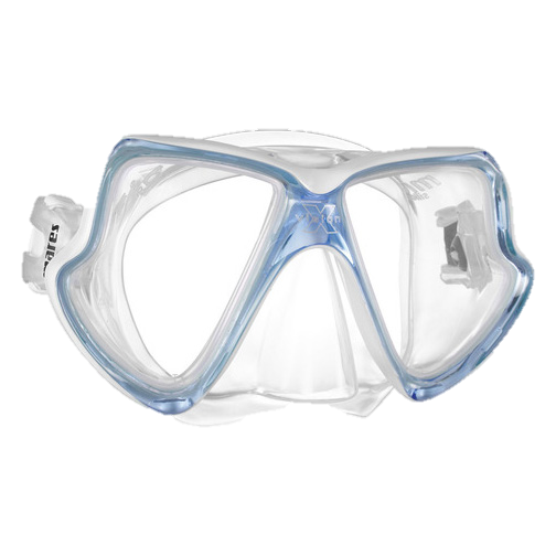 Mares X-Vision Mid Dive Mask - Clear & Light Blue