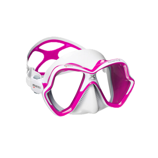 Mares X-Vision Ultra LiquidSkin Dive Mask - Pink & White