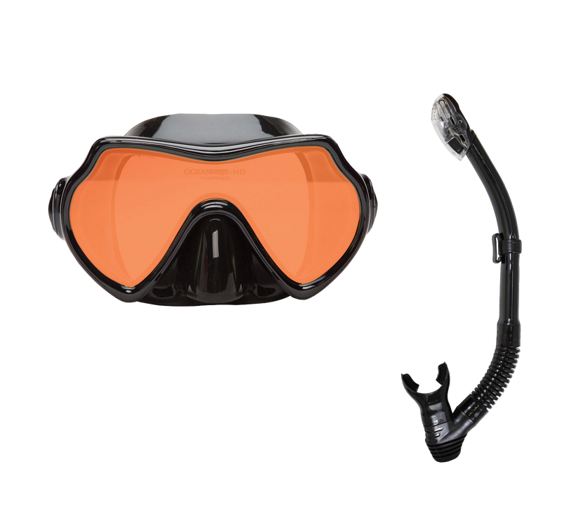 OceanWays SeeSharp Dry Mask & Snorkel Combo