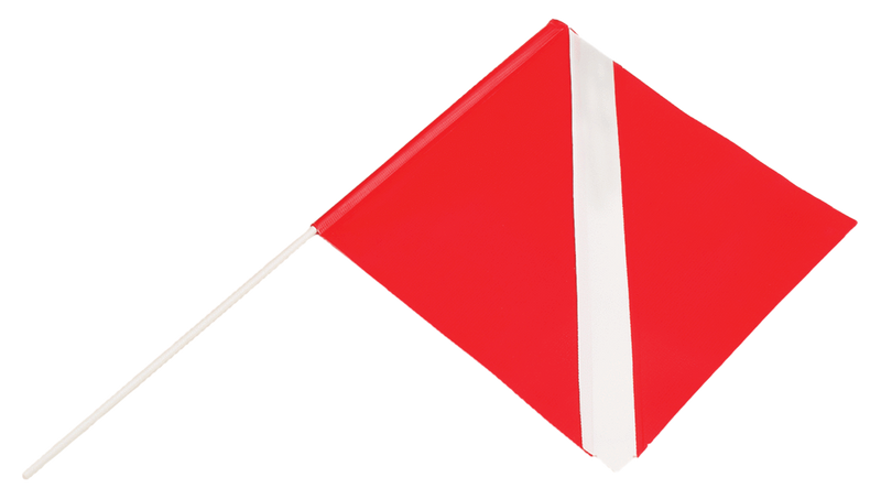 Riffe Torpedo Float Flag With Pole - Diver Down Flag