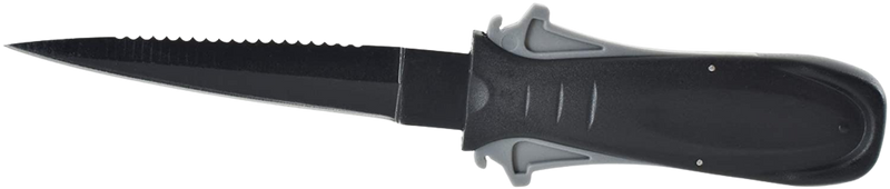 SEAC Sharp, Spearfishing Safety Knife, Unisex Adult Protective Coating, Black, 9 cm
