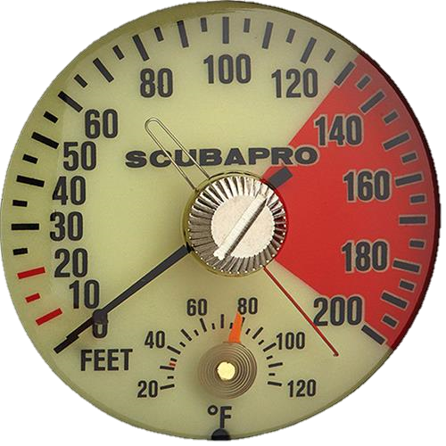 ScubaPro Depth Gauge Mini Capsule ULINE Imperial