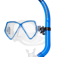 ScubaPro Mini-Vu Blue - Clear Skirt Snorkel Combo